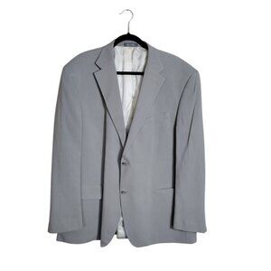 Oscar De La Renta Light Gray Silk Men's Blazer‎ Sport Coat Sz 48R